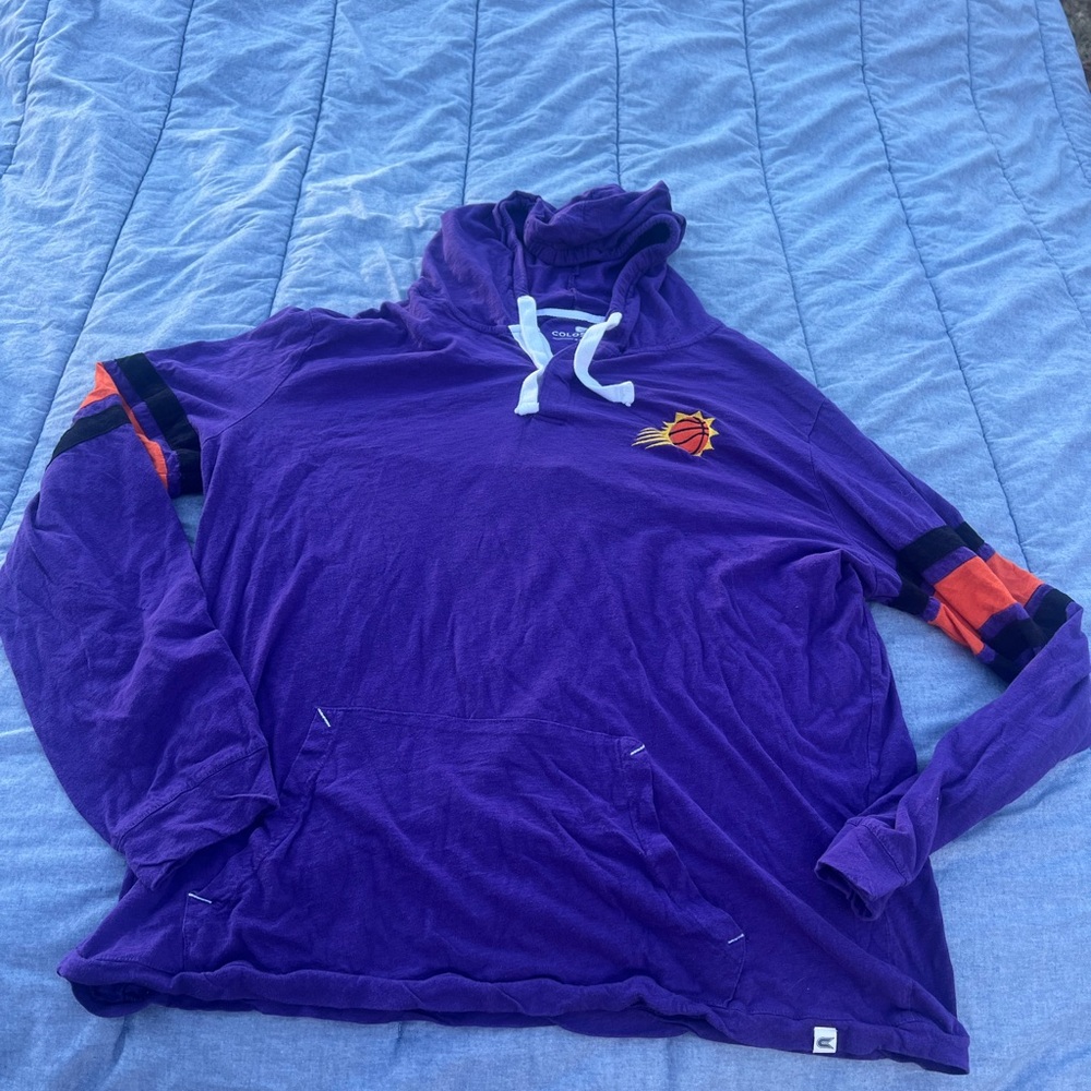 Colosseum Purple Phoenix Suns Long Sleeve Hooded T-Shirt  Size XXL